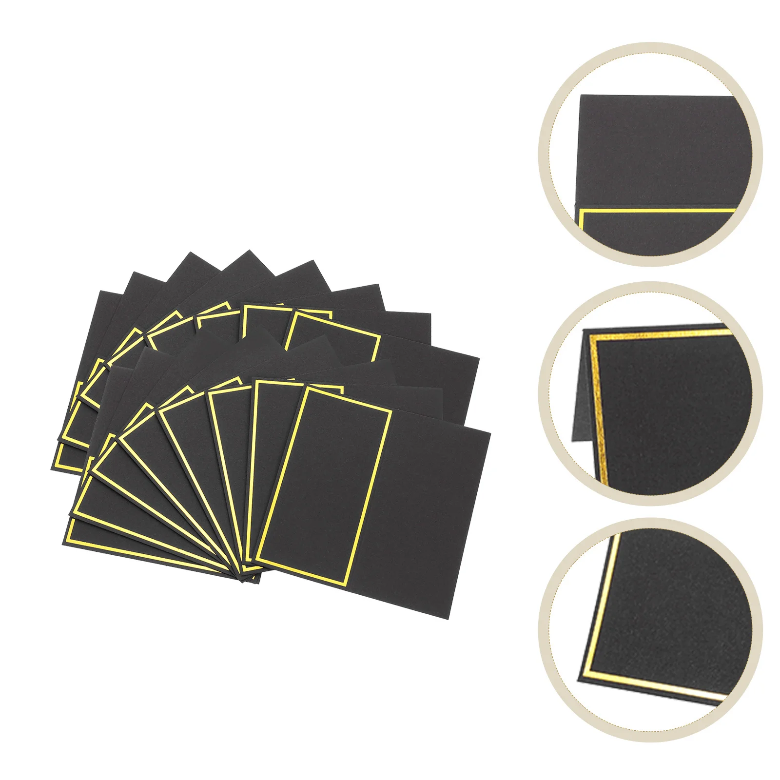 

50 шт. стильные пустые карточки с акцентами из золотой фольги, элегантные настольные карточки для свадебной вечеринки, банкета, сидения, свадебные знаки, пустые