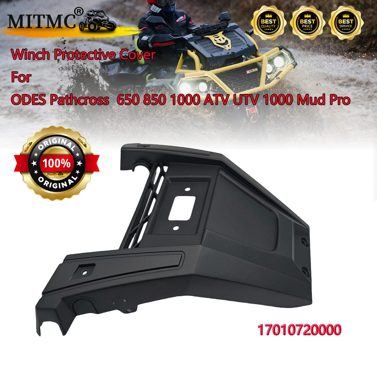 

Защитный кожух лебедки MITMC для ODES Pathcross 650 850 1000 ATV UTV 1000 Mud Pro, передний нижний пластиковый, 17010720000