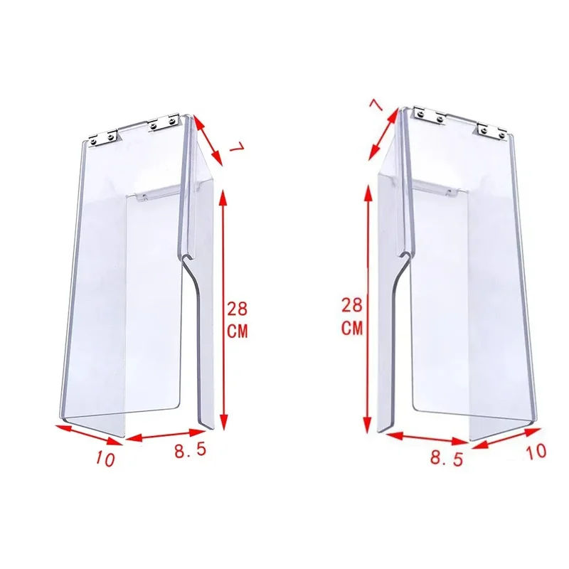 Smart door lock waterproof cover fingerprint lock outdoor flip cover rainproof transparent plastic cover 28×10×8.5cm