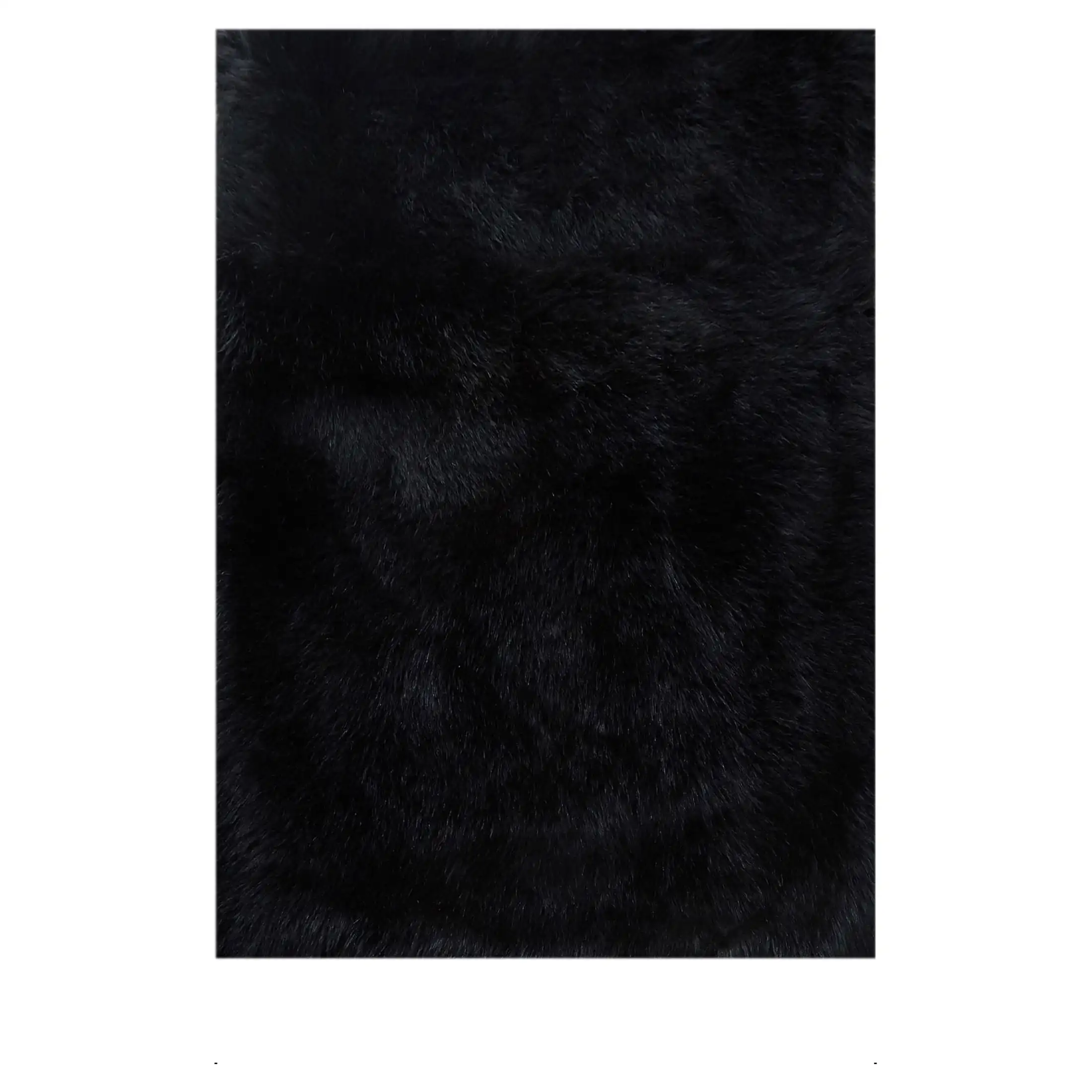 

Black Faux Fur Non-Skid Fluffy Floor Rug for Living Room, 30X46