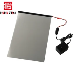 HOHOFILM 21cmx30cm Grey Smart Film Sample power off Window Film PDLC Smart Film Switchable Film For Huse,Building, hotel, office