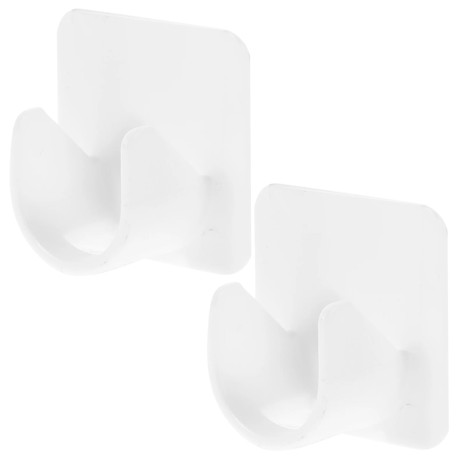 

2pcs Tension Rod Hooks Abs No Drill Curtain Rod Holders Adhesive Spray Bottle Holder Bathroom Bedroom Kitchen Curtain
