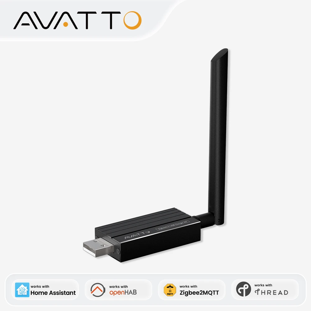 

AVATTO ZigBee3.0/Thread Dongle Plus, USB-адаптер с чипом EFR32MG24, бесшовно совместимый с различными платформами с открытым исходным кодом, Zigbee2MQTT