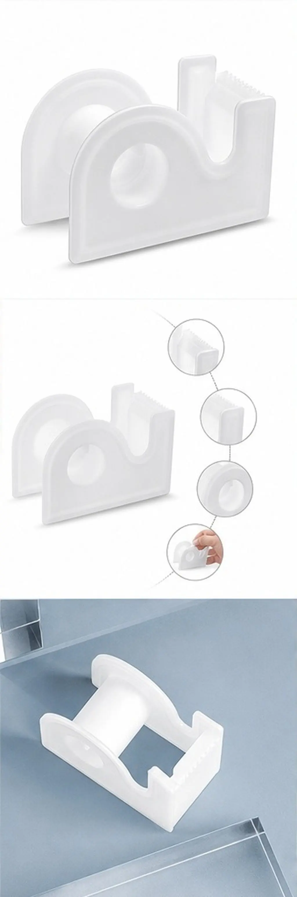 10Pcs Portable Eyelash Tape Dispenser Sturdy Build Lightweight Lash Tape Holder Easy Carry for Travel Salon Desk Use Fast