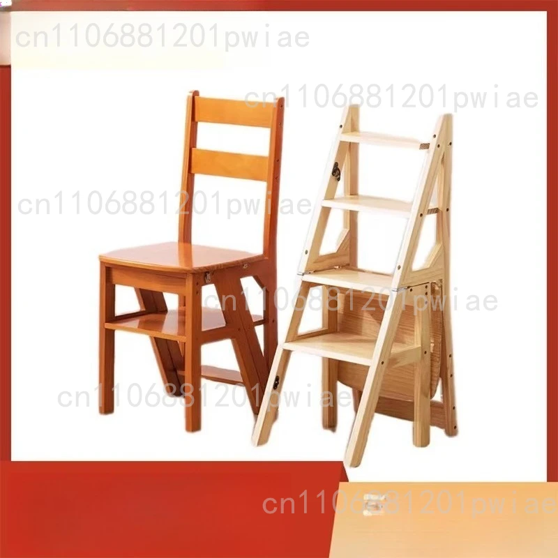 

Бытовой стул, складной табурет-лестница двойного назначения, внутренняя лестница для скалолазания, многофункциональный стул-лестница из цельного дерева