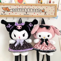 Wholesale Sanrio Plush Kuromi Backpack My Melody Backpack Shoulder Bag Kawaii Plush Toys Lolita Daypack Plushies Doll Girl Gift