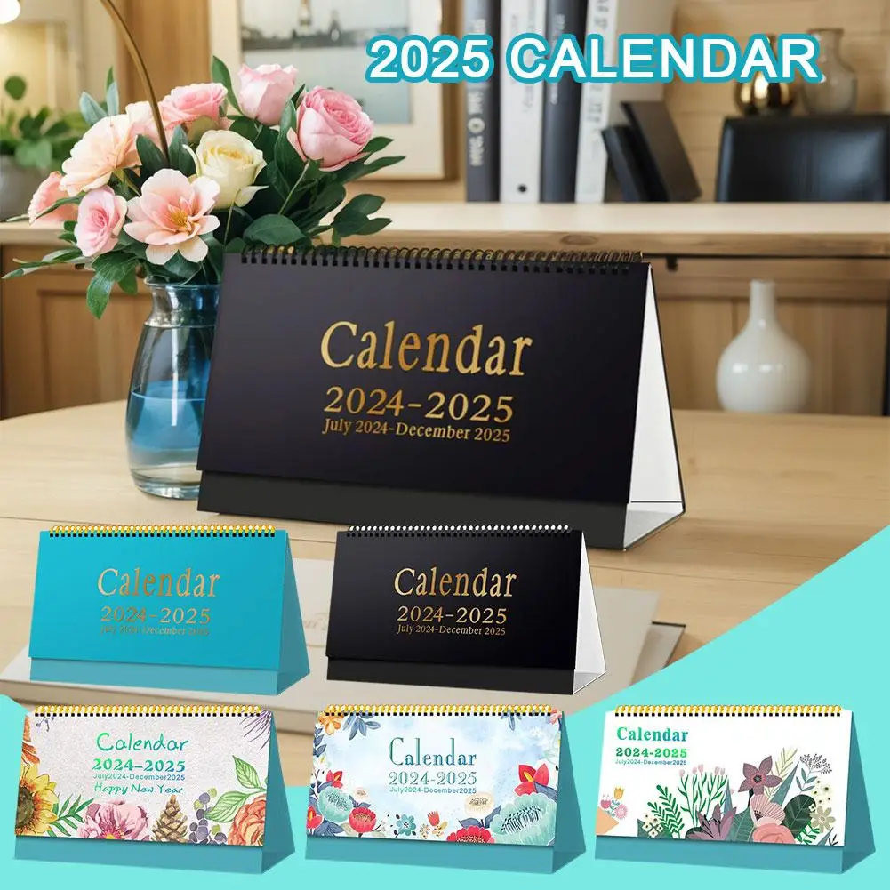 Desk Calendar 2024-2025 Standing Flip 18 Months Calendar Flip Dec Calendar Year Calendar 2025 To Academic Desktop Desk 2024 M9t1