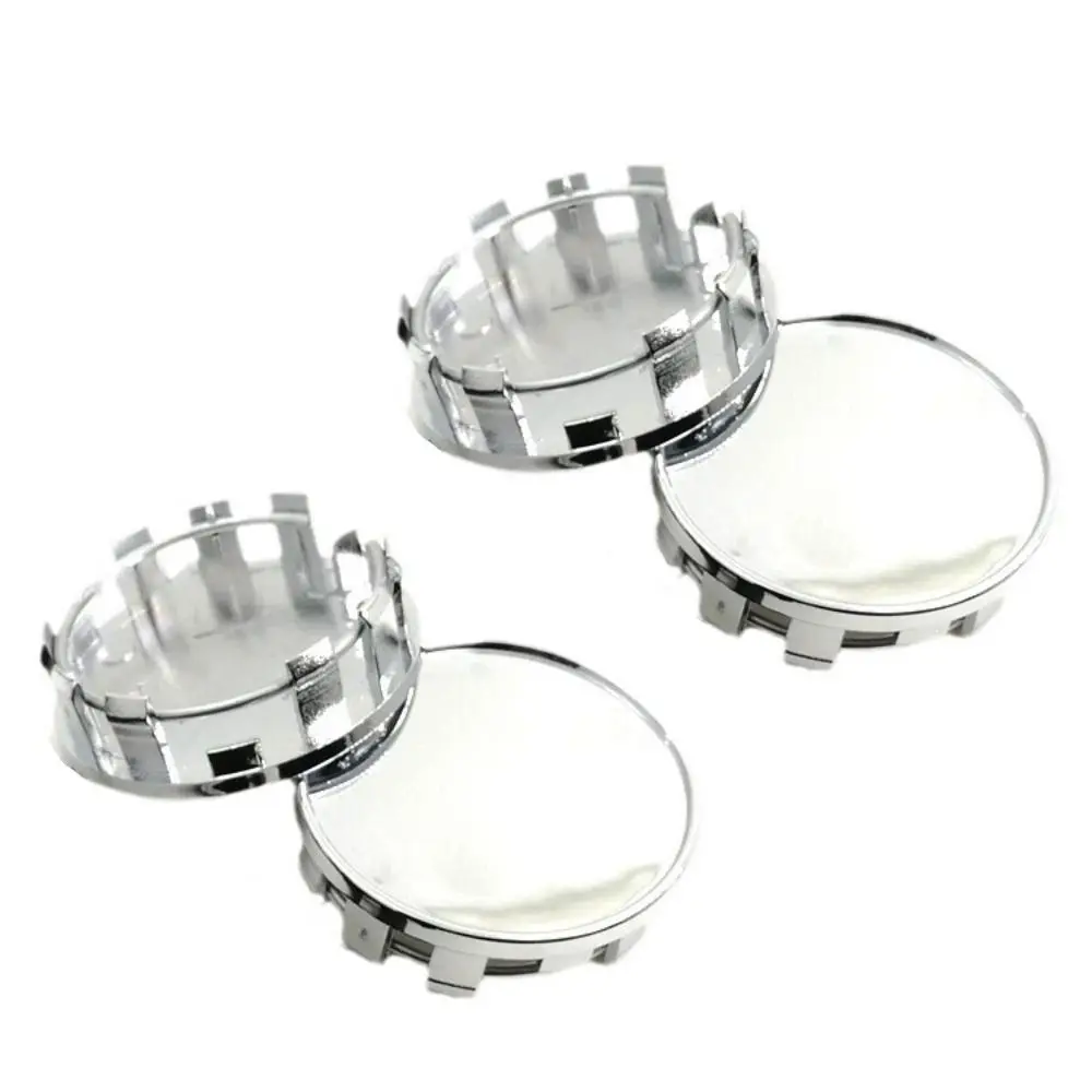 

4Pcs Universal Wheel Center Caps Outer 54MM Dust-proof Rim Hub Caps Silver/Black ABS Wheel Badge Covers Wheels Tires Parts