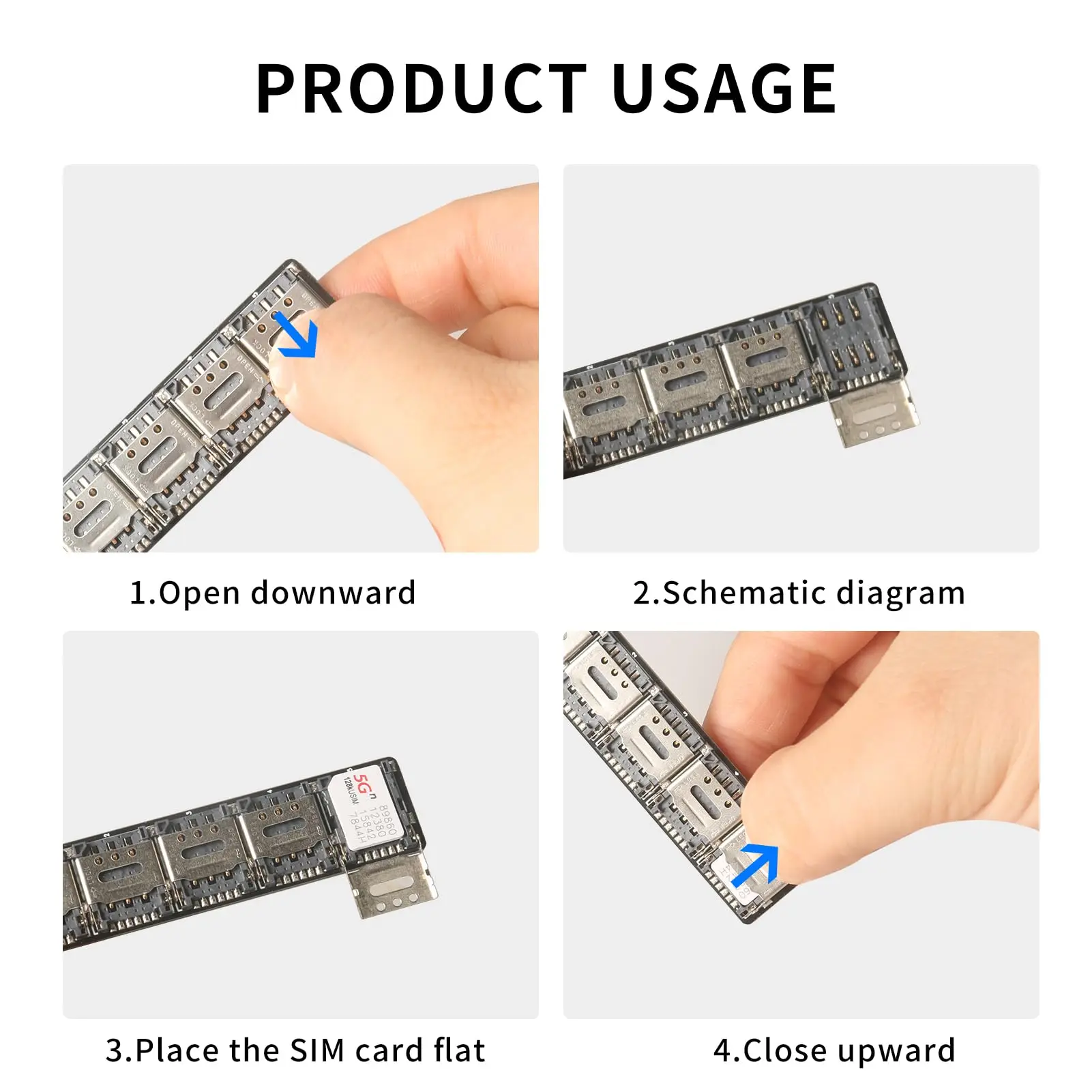 لحامل حقيبة صندوق التخزين لبطاقة SIM النانو والدبوس، منظم تخزين بطاقة SIM المدمجة، يأتي مع حبل ودبوس البطاقة #6