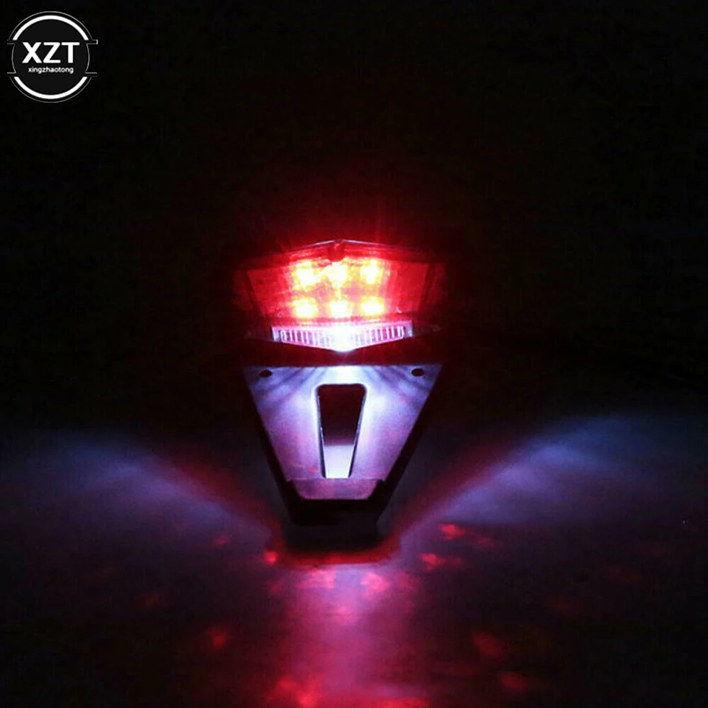 Universal 12 to 15V Polisport Motorcycle LED Tail Light&Rear Fender Stop Enduro Dirt Bike Fender taillight - view 3