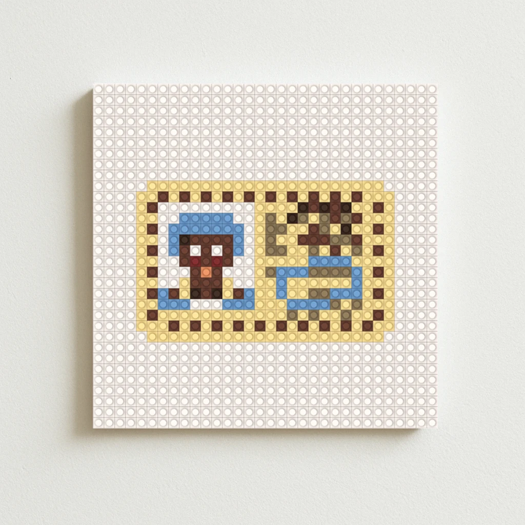 

Постер-мозаика из кирпичиков с обложкой альбома Тайлера, Создателя, в стиле DIY Pixel Art, подарок для фанатов хип-хопа и рэпа, декор для дома, настенная живопись