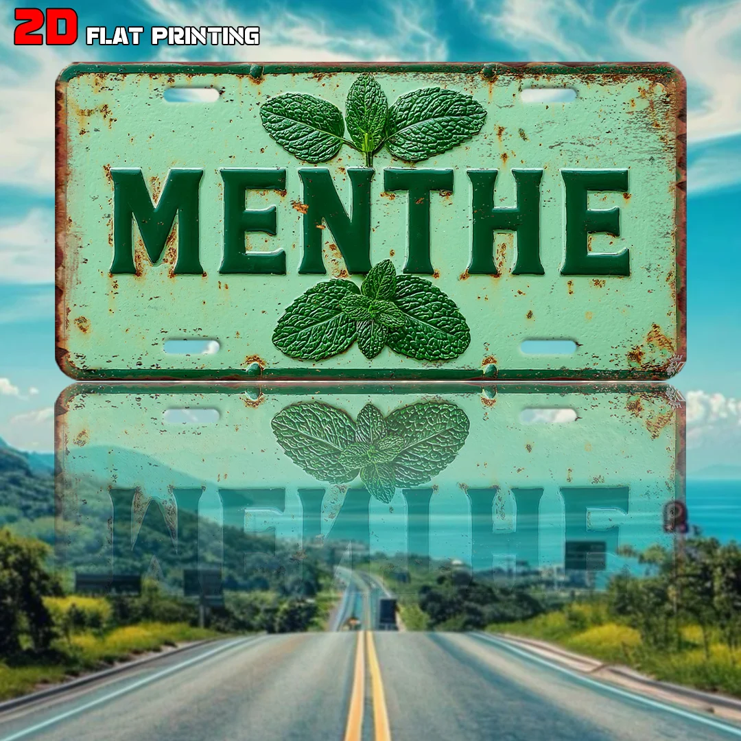 1pc Vintage MINT Retro Aluminum Sign, Rustic Weather-Resistant Aluminum Wall Decor, Home Decor, Patio Decor