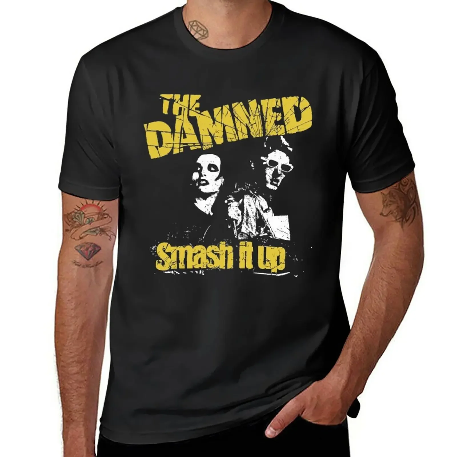 

New Smash it up damned T-Shirt hippie clothes graphic t shirt vintage plain t shirts men