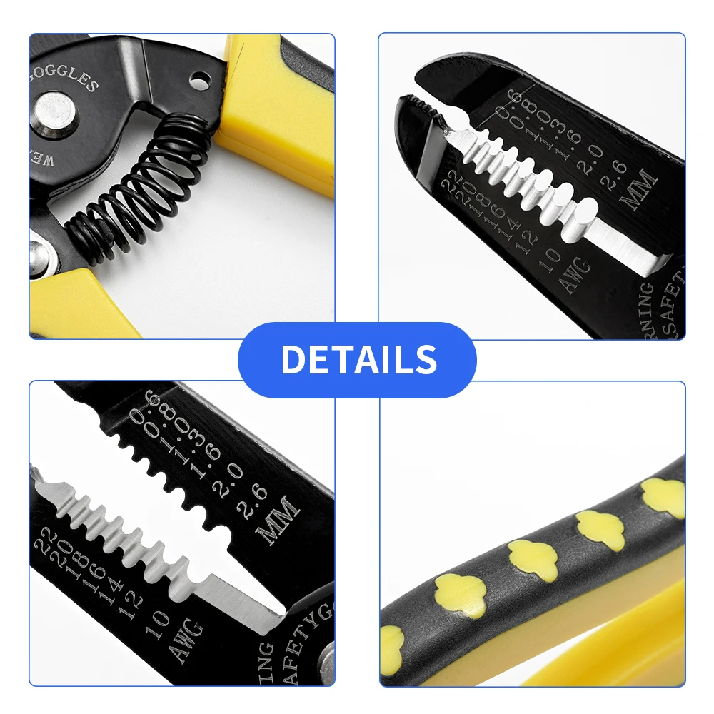 Multifunktionale Crimpzange Abisolierzange Cutter Crimper 10-26AWG Crimpzange Terminals Elektrische Klemme Mini-Werkzeuge – Detail 10