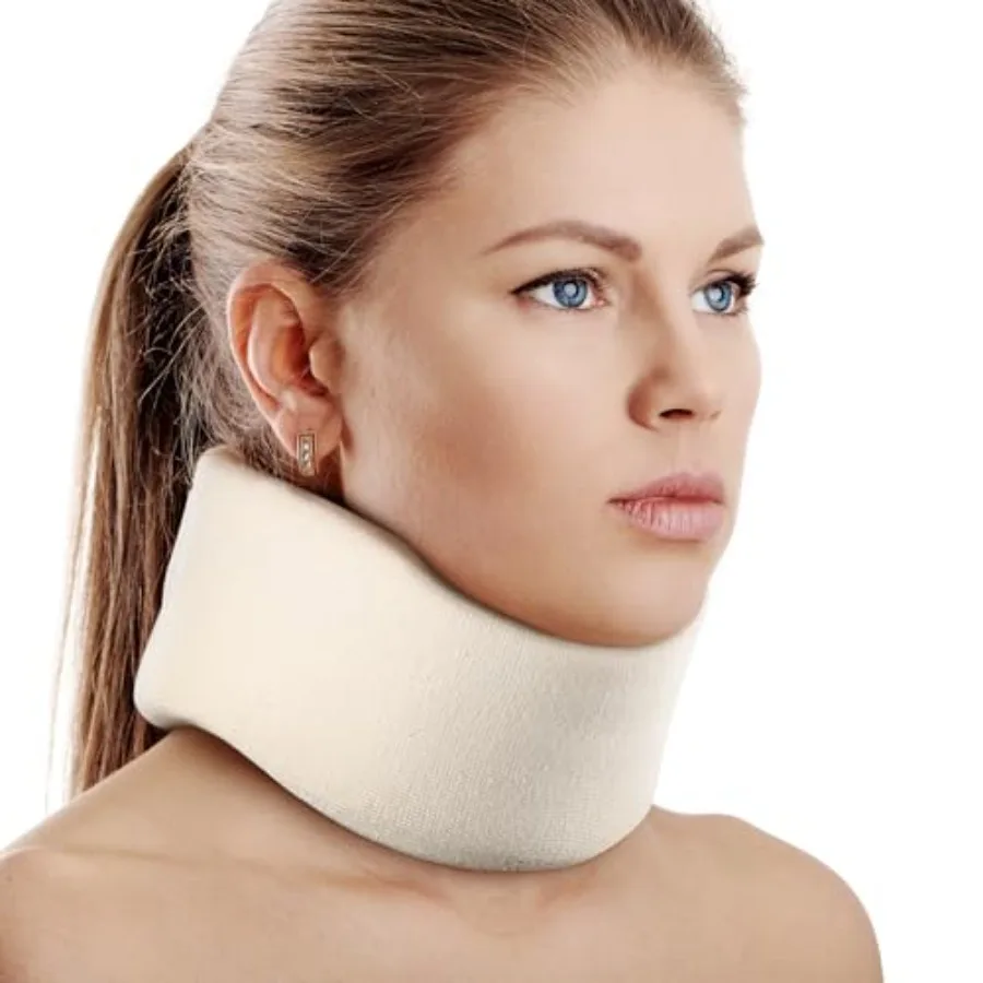 Premium Adjustable Foam Neck Brace for Pain Relief