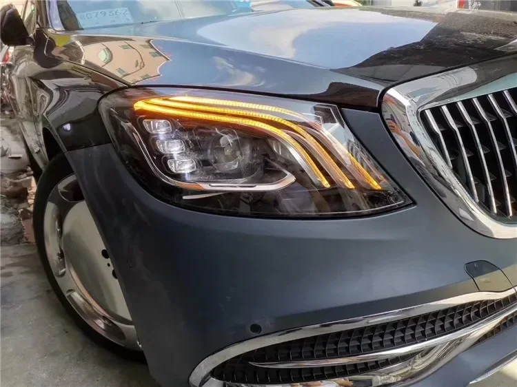 

Передняя фара «ангельские глазки» DRL дневные ходовые огни для Mercedes Benz S-class S320L указатель поворота Автомобильные лампы