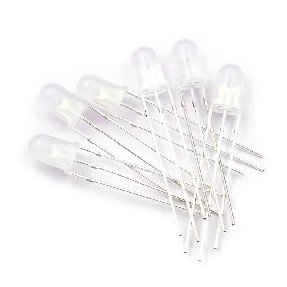 30Pcs LED 5MM Red & Green Common Cathode & Anode High Diffused Round Bi-Color Light-Emitting Diode