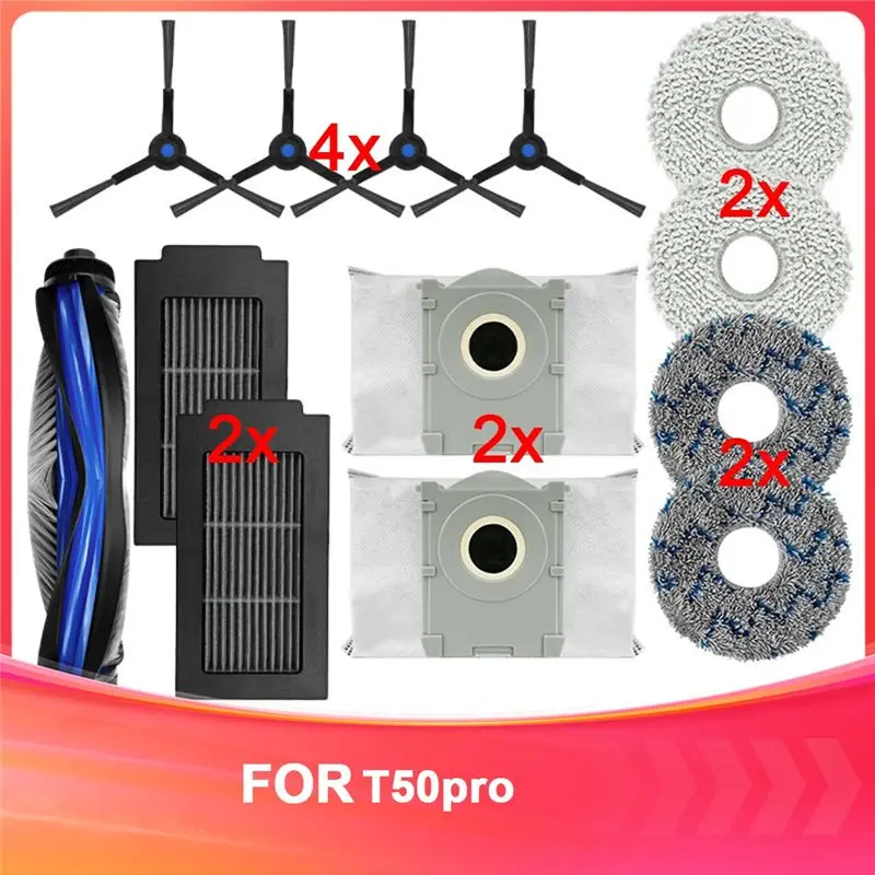 

A24F-подходит для робота-пылесоса Ecovacs T50pro, аксессуары для пылесоса, запасные части для пылесоса, комплект для замены пылесоса