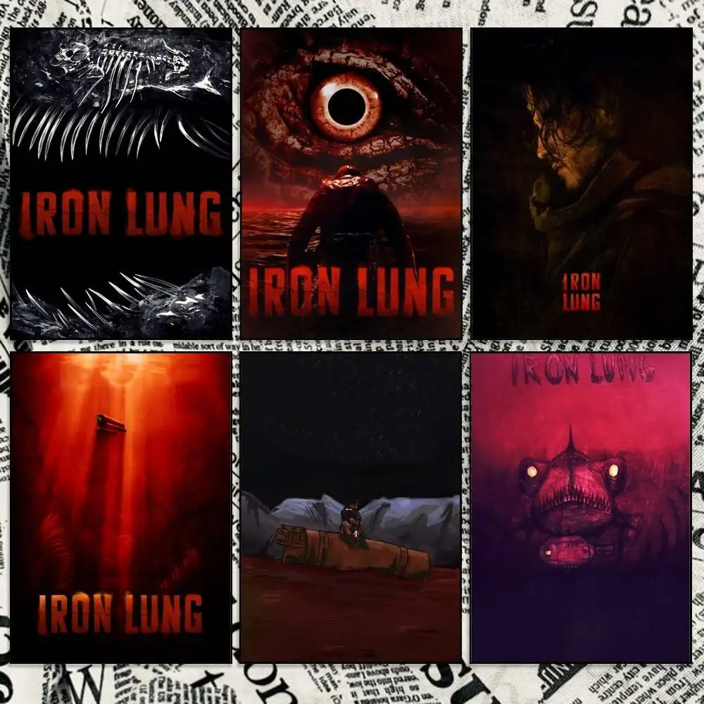 Cosmic-Horror FiLM I-Iron LungS  Poster Self-adhesive Waterproof Paper Sticker Coffee House Bar Room Wall Decor