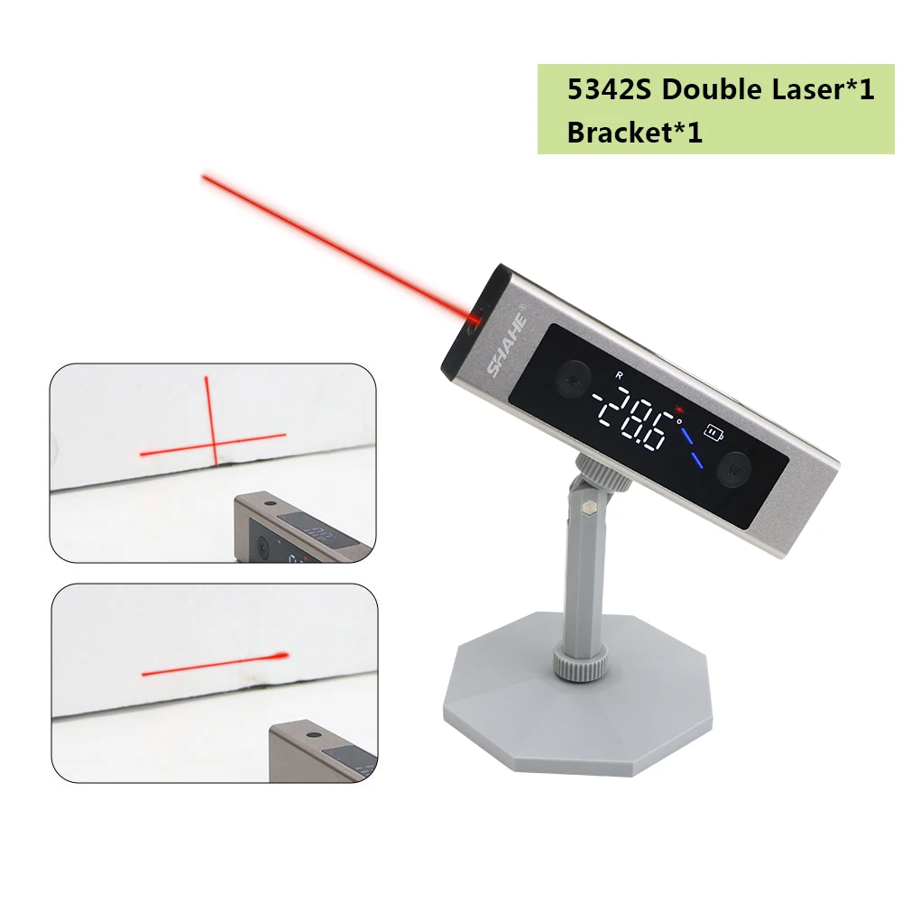 SHAHE Winkelmesser, digitaler Neigungsmesser, Winkelmess-Laserlineal mit bidirektionaler Rotlichtmarkierung, Winkelmesser mit zwei Bildschirmen – Detail 11