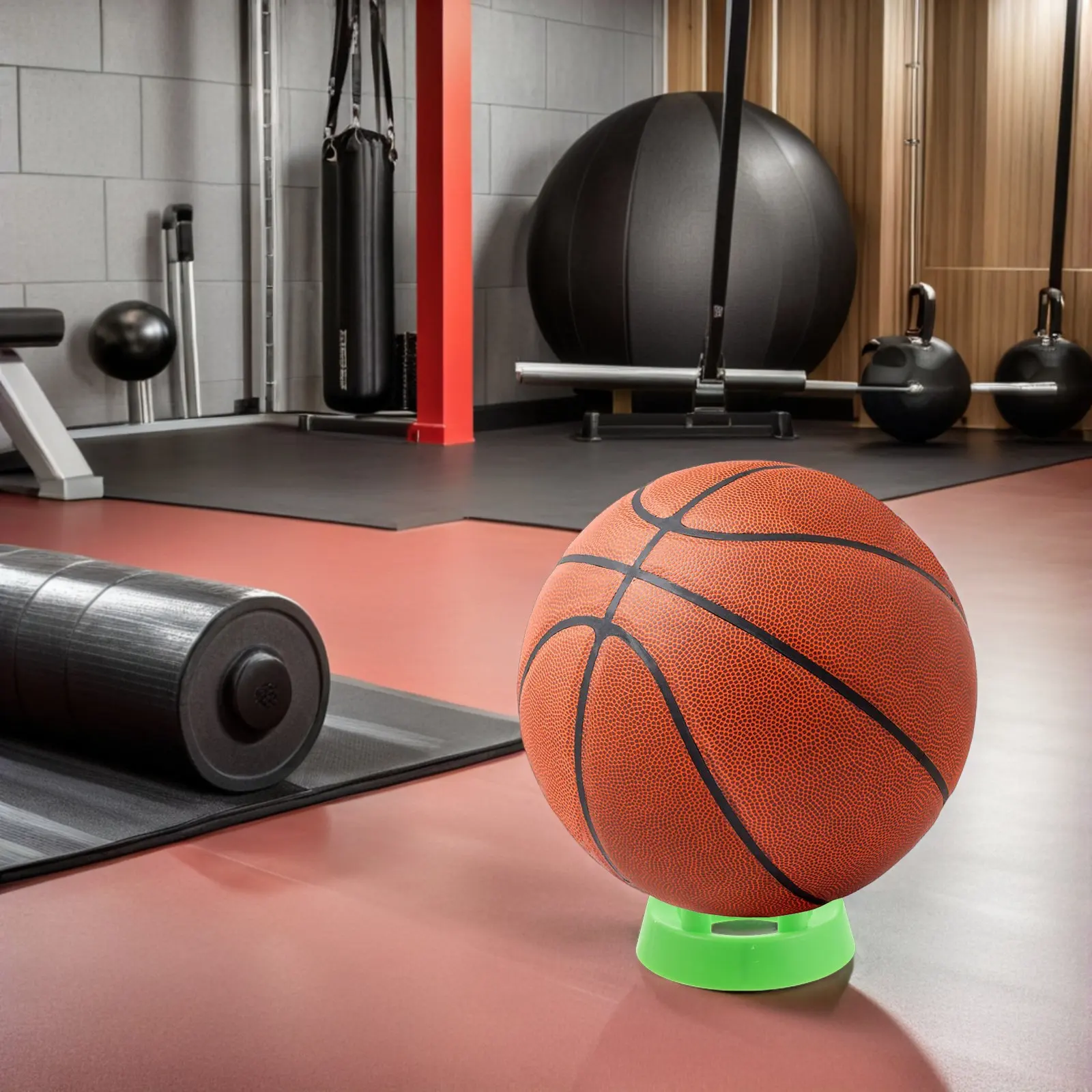 

Держатель для мячей, 2 шт., 4,52x1,57 дюйма, светло-зеленый, пластиковая подставка для хранения баскетбольных, футбольных, волейбольных, регбийных мячей, подставка для демонстрации спортивных мячей