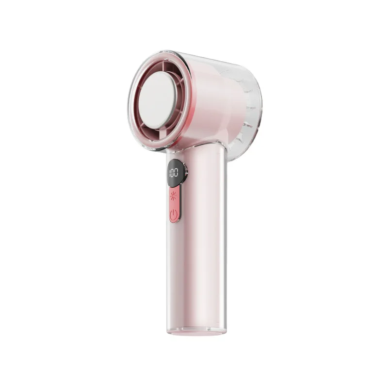 New Handheld Ice Compress Small Fan Semiconductor Cooling High-speed Digital Display Portable Travel Large Wind Violent Fan