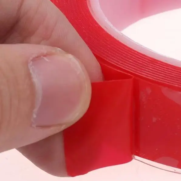 

Red 3Meter 12/15/20/25mm Width Transparent Tape Double Sided Tape Nano Tape Washable Adhesive Nano Traceless Sticker Glue