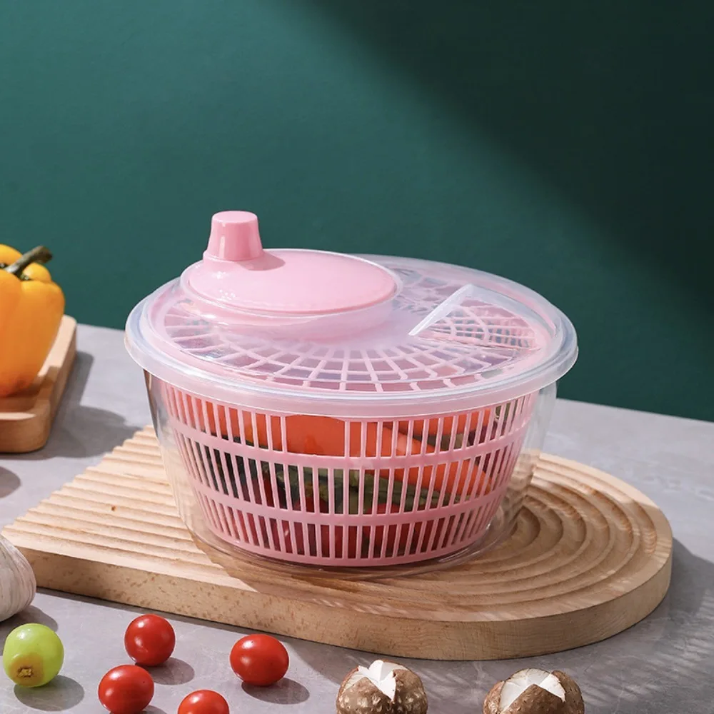 

Hand-Cranked Manual Salad Spinner Large Capacity Quick Drying Vegetable Washer Dryer Plastic Spinning Drain Basket Cooking