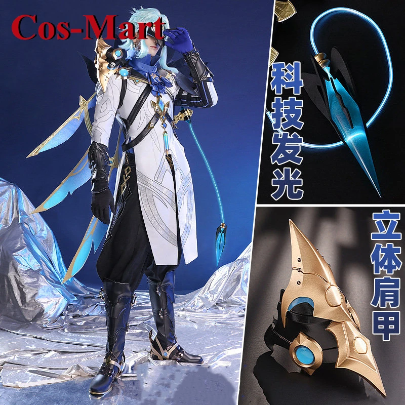 Cos-Mart Game Genshin Impact Il Dottore Cosplay Costume Fatui Handsome Fashion Battle Uniform Activity Party Role Play Clothing