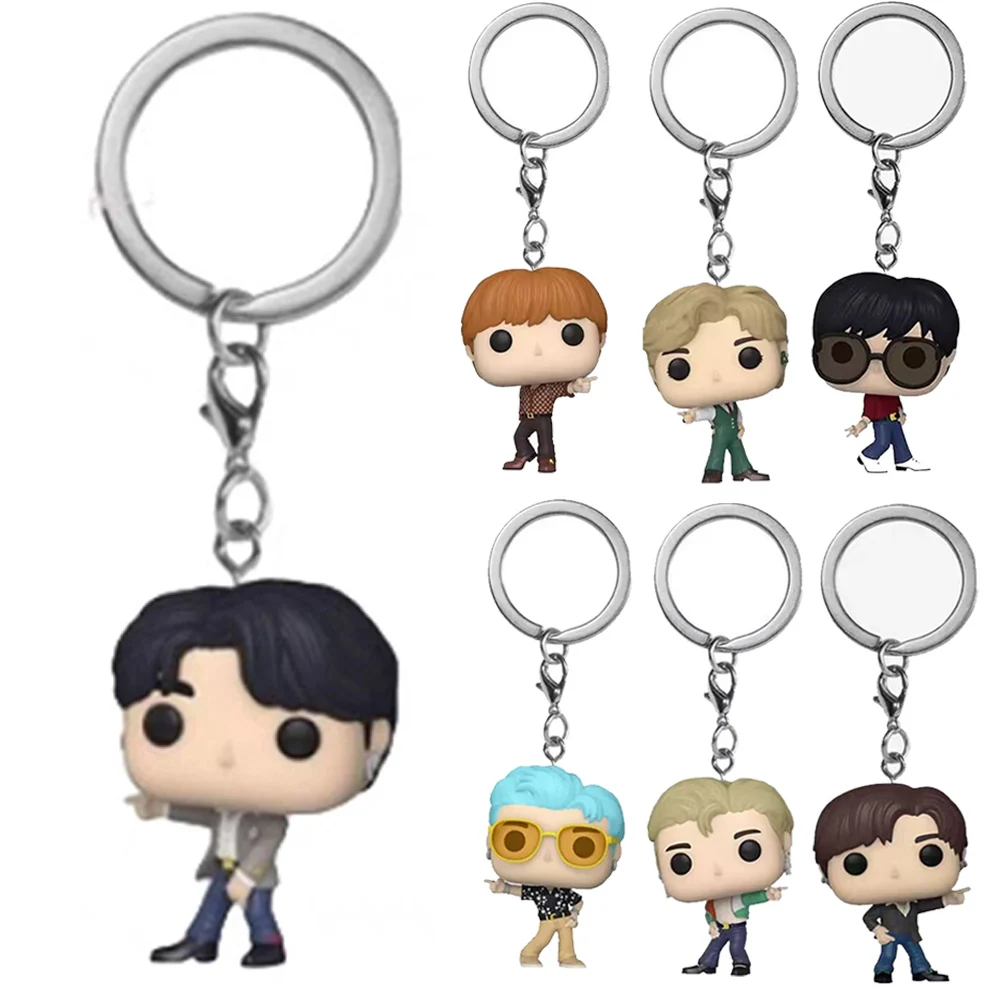 Novo Chaveiro de Brinquedo Coleção de Bonecos de Vinil Pocket Pop do Grupo Masculino JUNG KOOK JIMIN Jin V J-HOPE