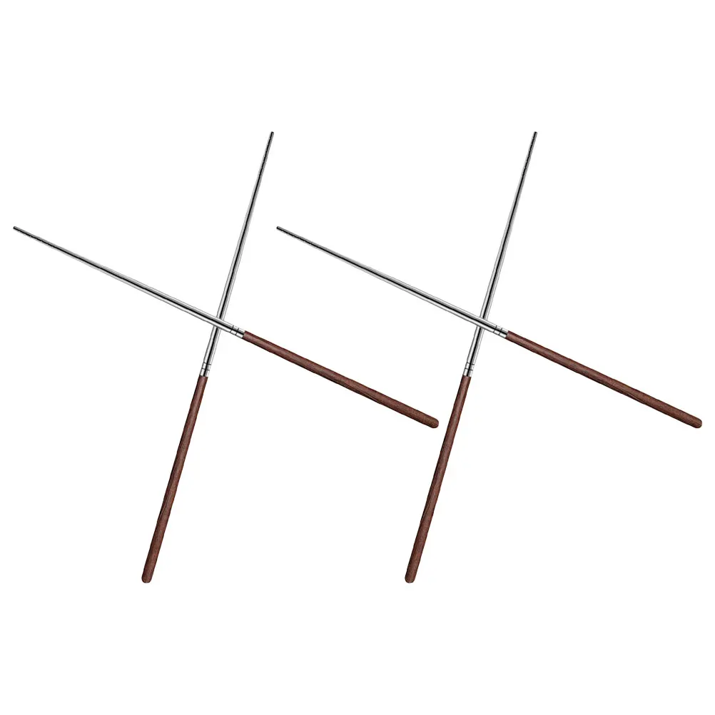 

2pc Hot Pot Chopsticks Long Handle Stainless Steel Noodle Fryer Anti Slip Easy Clean Chinese Tableware Storage