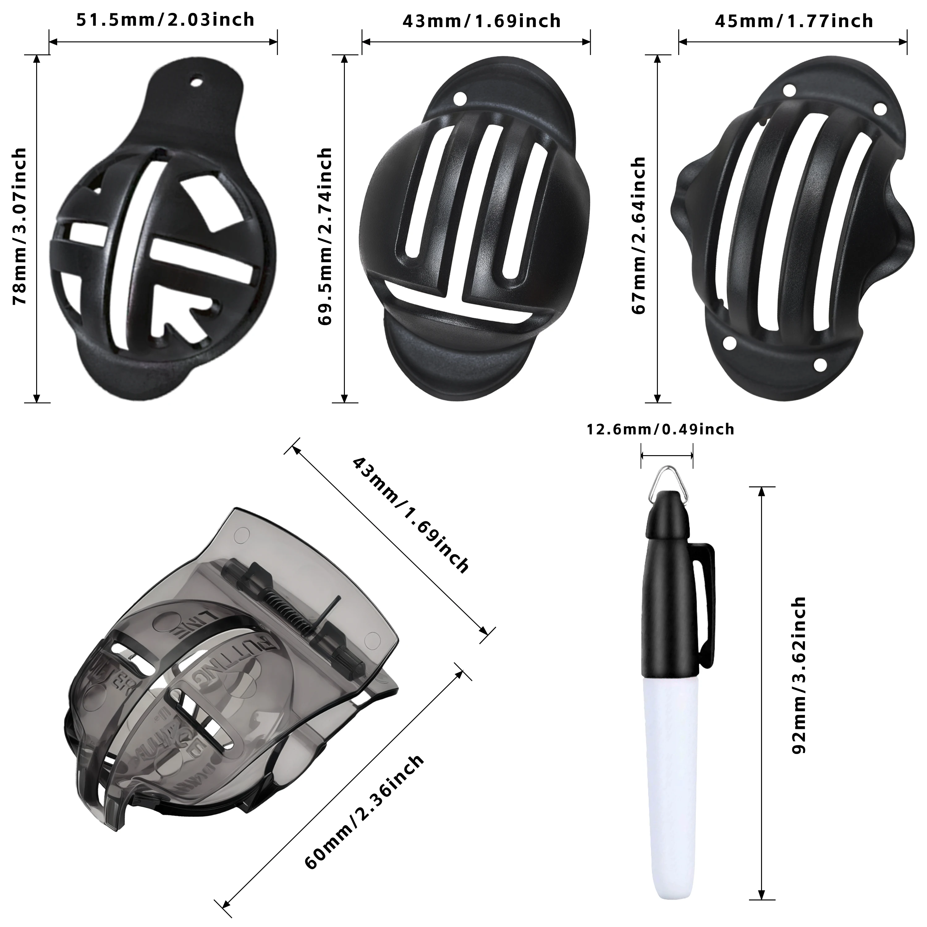 8 Pcs Golf Alignment Tool & Marker Pen Set: 4 Templates + 4 Multi-Color Markers, Golf Training & Accessories