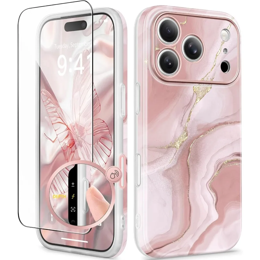 

For iPhone 17 Pro Case Compatible with MagSafe with Screen Protector [Full Camera Protection]