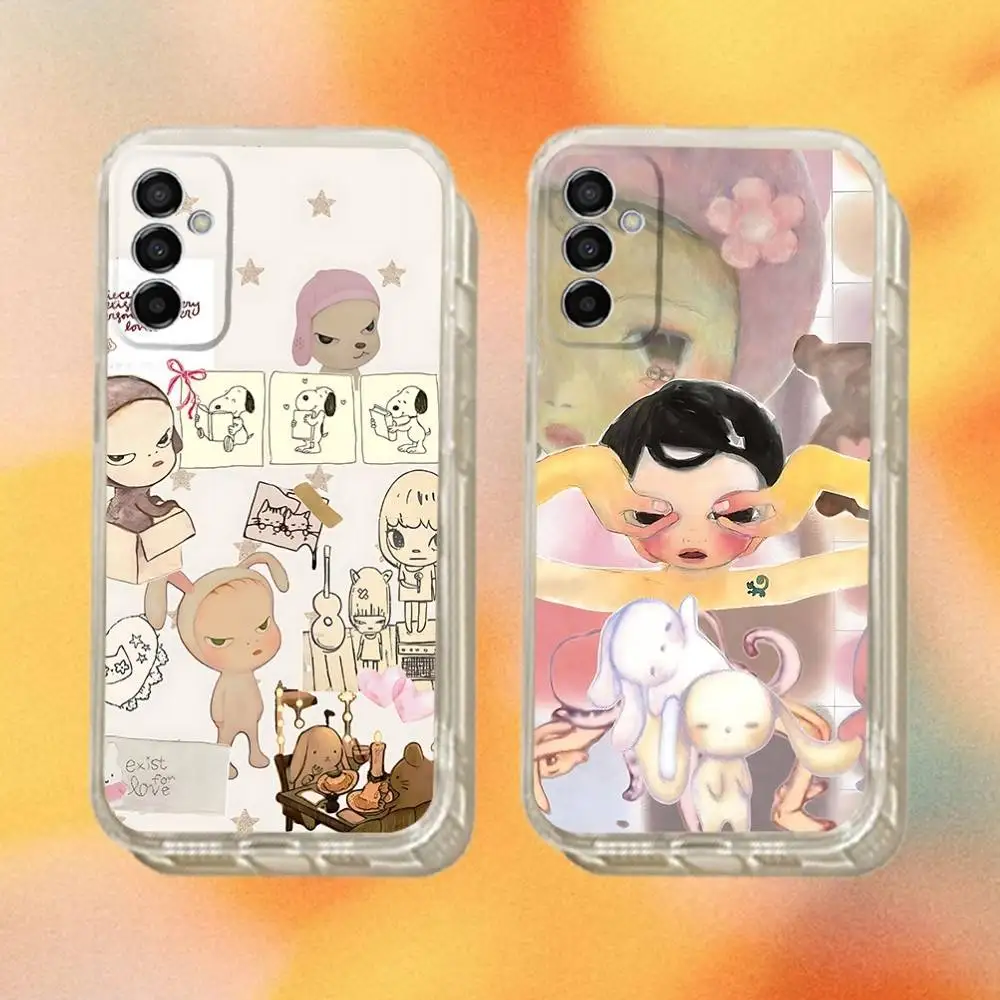 

Cute Y-Yoshitomo Nara Phone Case For Samsung S24,30,21,22,23,20 FE,lite,PIus,Ultra,5G,Note,9,10 Transparent Cover