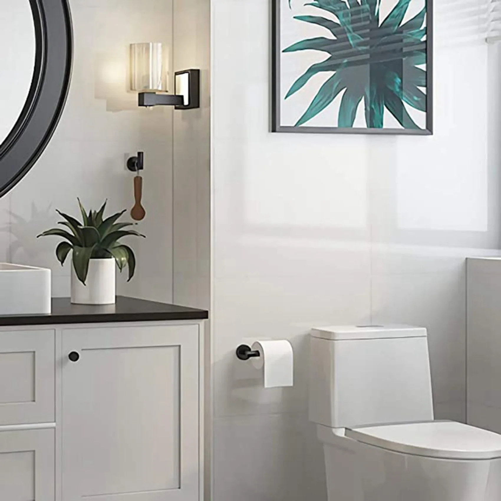 

ABBY-4 шт. фурнитура для ванной комнаты, черное кольцо для полотенец и держатель для туалетной бумаги, держатель для полотенец для ванной комнаты из нержавеющей стали, держатель для полотенец