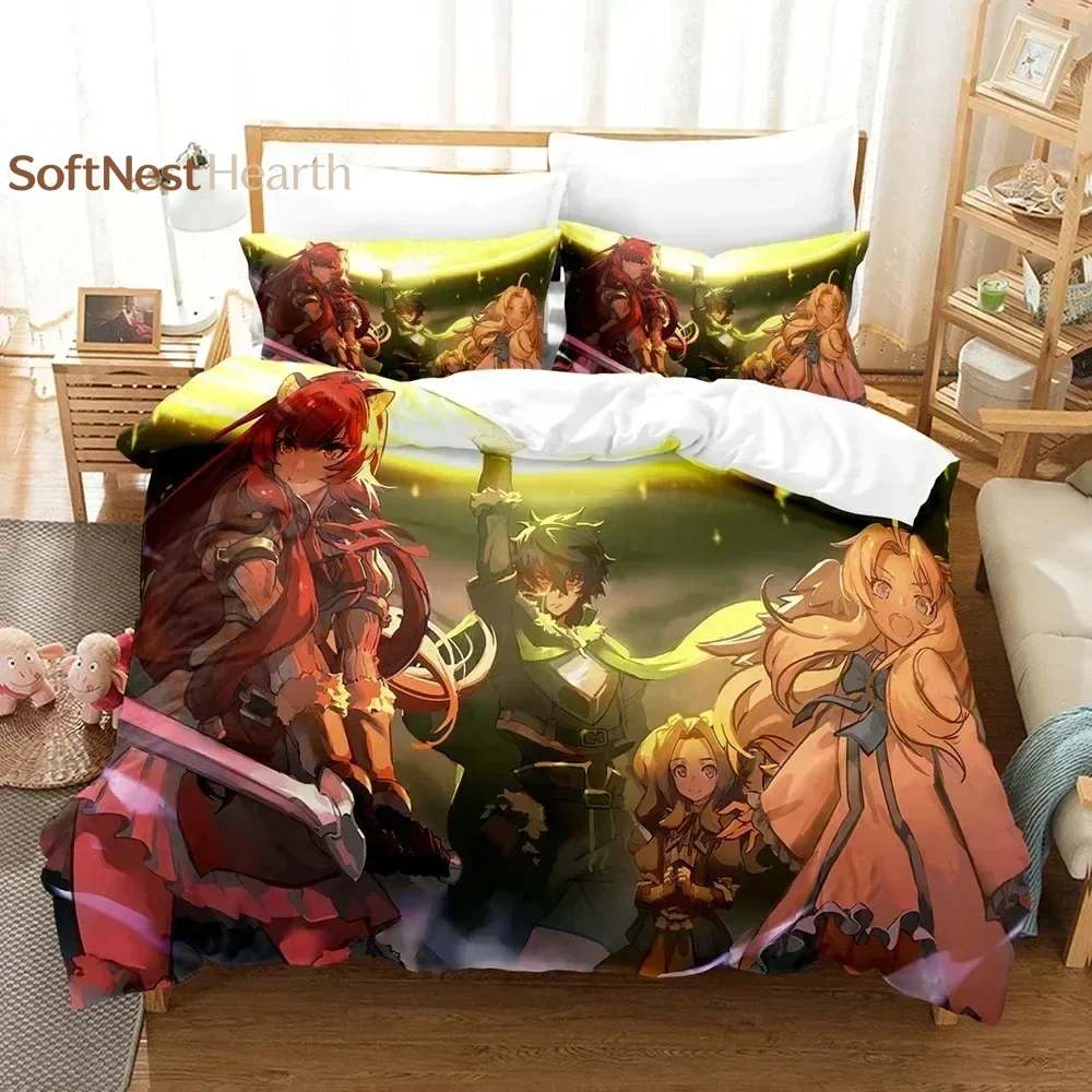 2026 3D Printed The Rising Of The Shield Hero Bedding Set Duvet Cover Double Twin Full Queen King Adult Kids Bedclothes Quilt Co