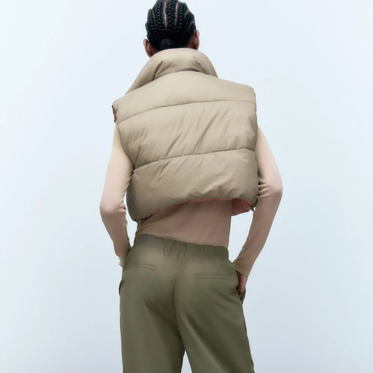 Z Women's Casual Double-Sided Vest Faionable Ele Everyday Wear ort Zipper Closure  Color 2025 New Arrival