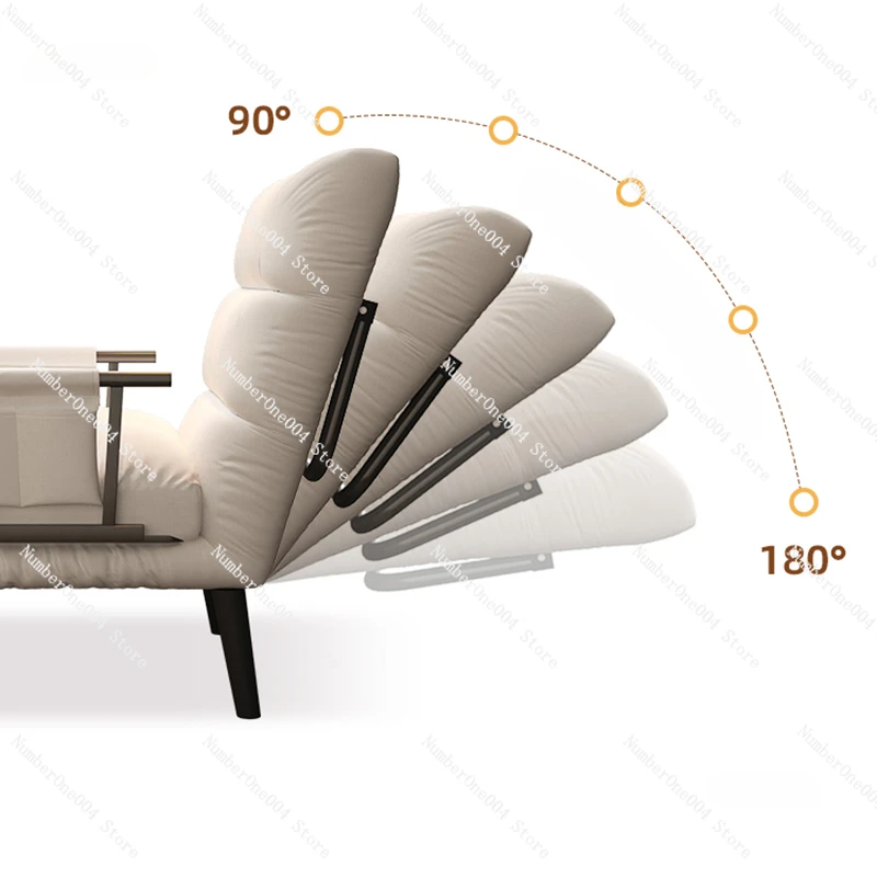 Korean Metal Folding Bed for Study Room Multifunctional Thickened Sponge Beds Light Luxury Creative Folding Beds for Living Room view 2
