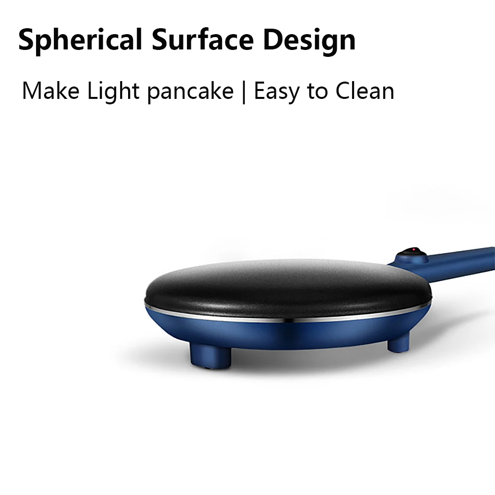 Macchina per crepes elettrica joythem, macchina per Pancake antiaderente con maniglia per il controllo della temperatura, 8 pollici blu, JD-9401B