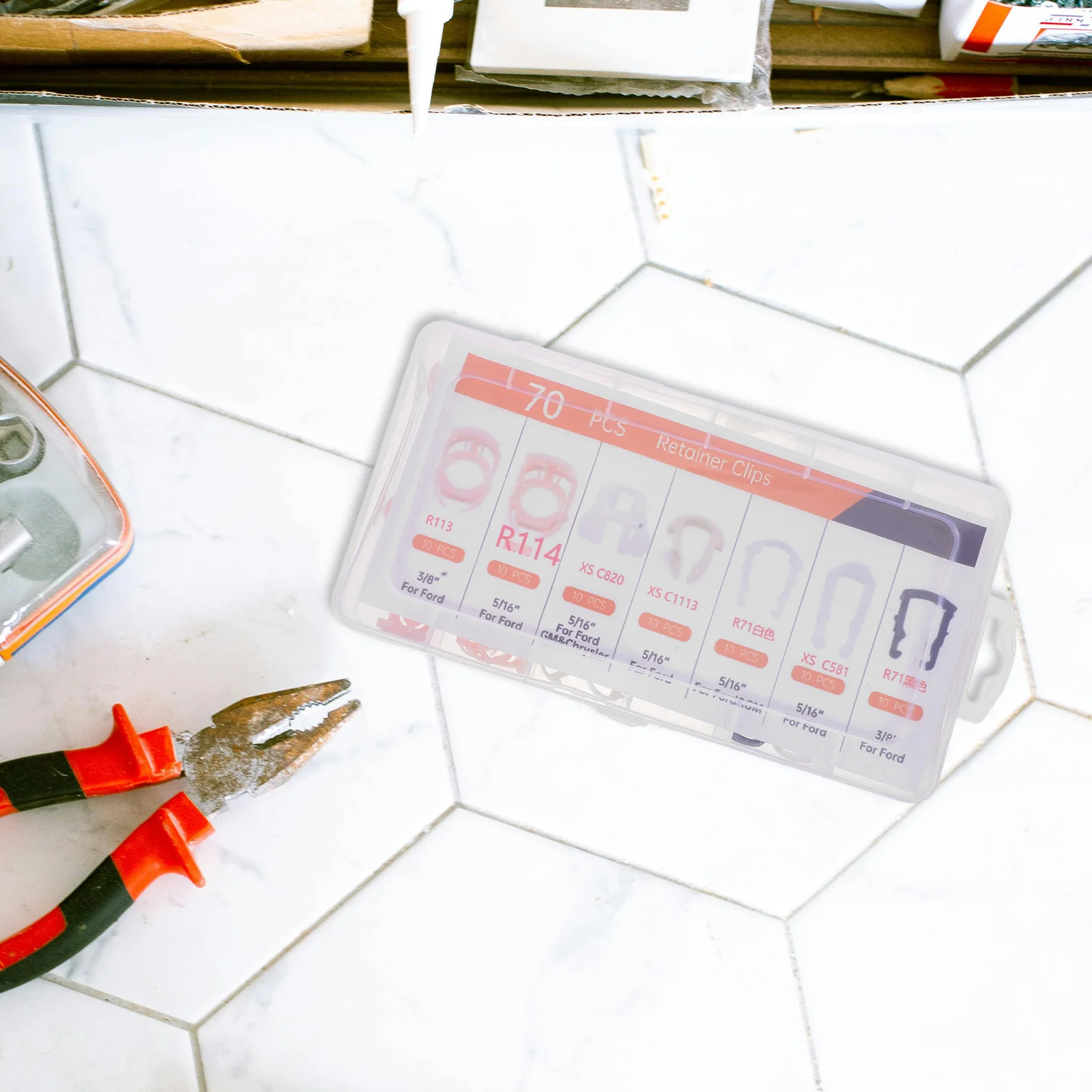 

70Pcs Fuel Line Clips Compact Portable Comprehensive Kit Ideal for Road Trips Routine Vehicle Maintenance Fuel Line Clips