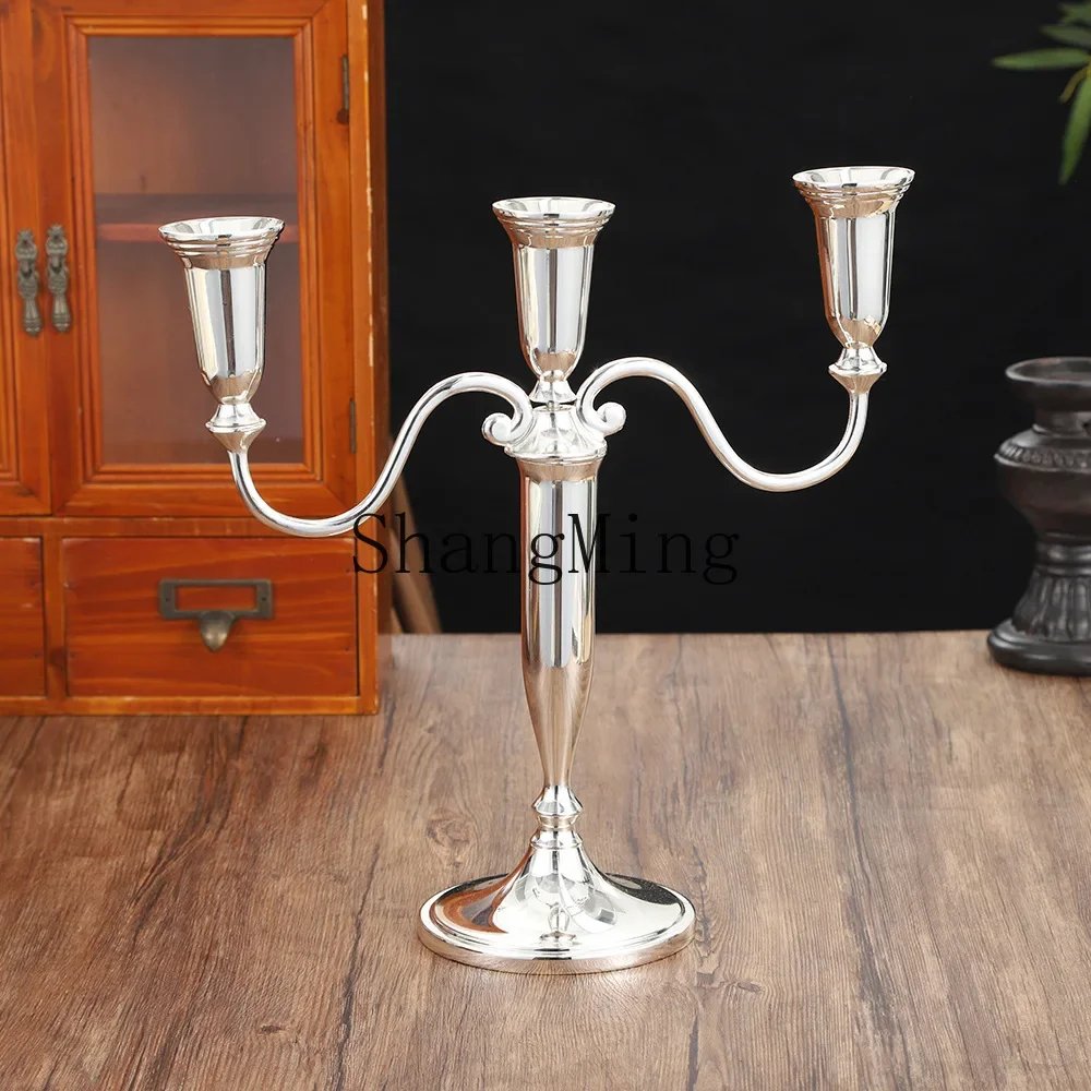 

CL Candle Holder Glossy Three-headed Five-headed Candle Holder Western Restaurant Luxury Romantic Candle Dinner