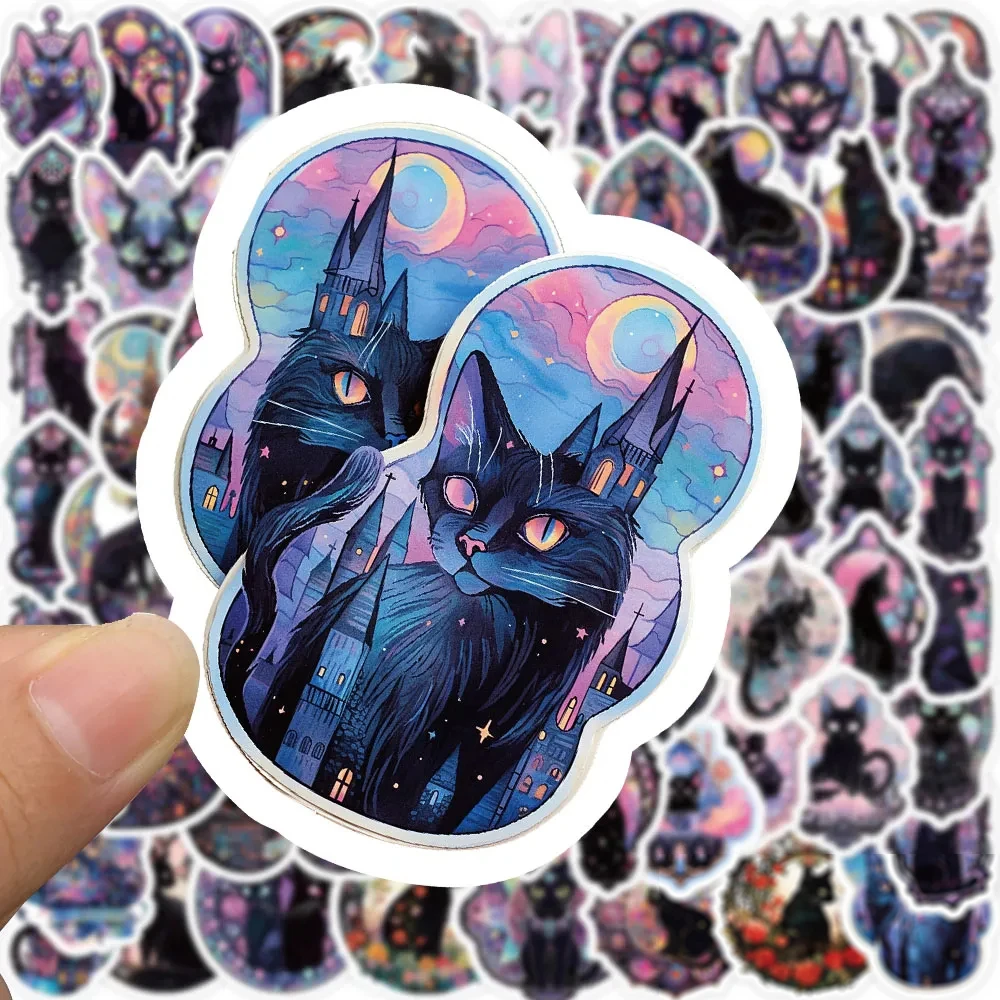 10/30/50/100pcs Cute Animal Magic Cat Stickers Aesthetic Decoration Decals Graffiti Phone Case Guitar Stationery Vinyl Sticker