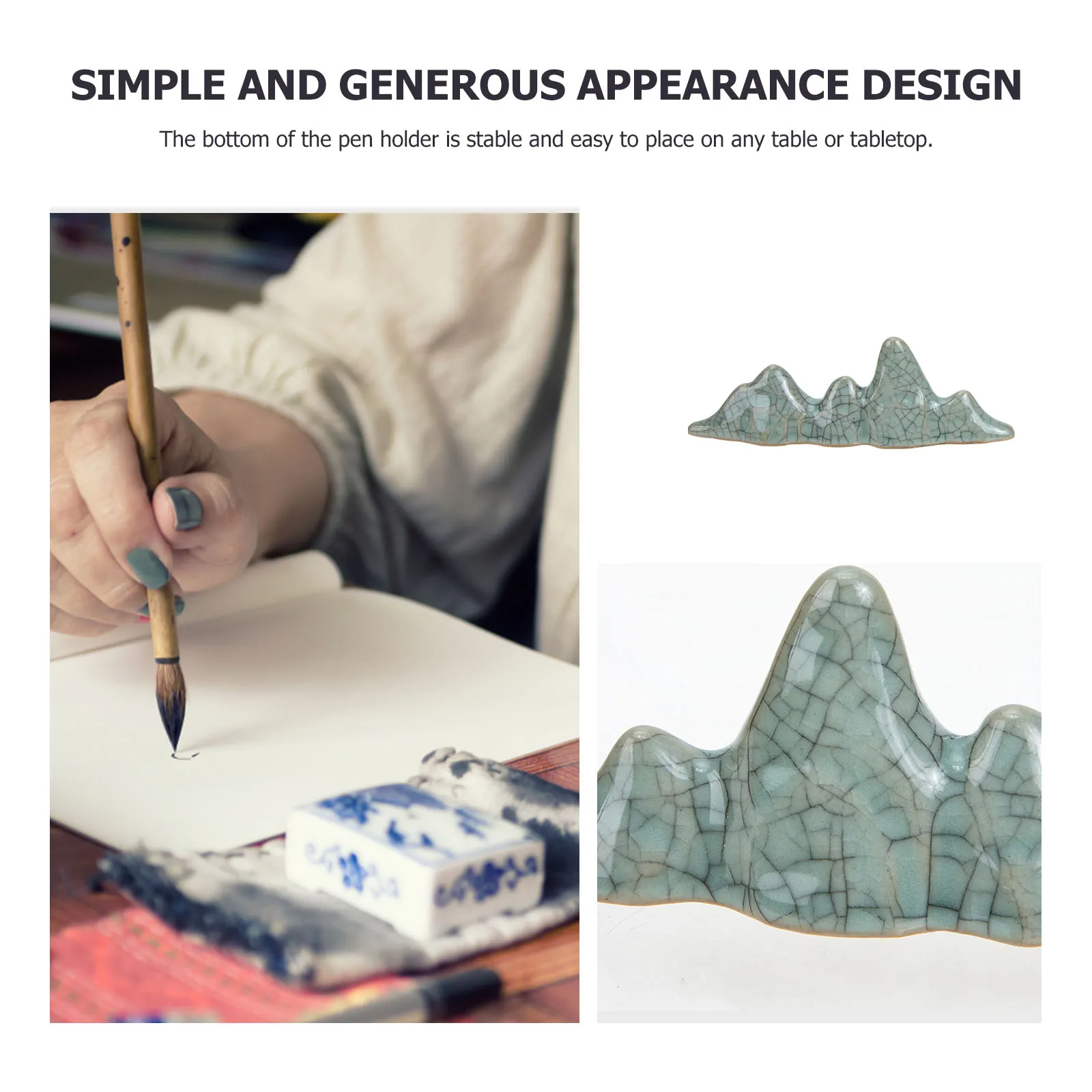 حامل قلم الفرشاة بني داكن تصميم أنيق لوازم الخط الوظيفية منظم عرض سطح المكتب لأدوات الكتابة اللوحة