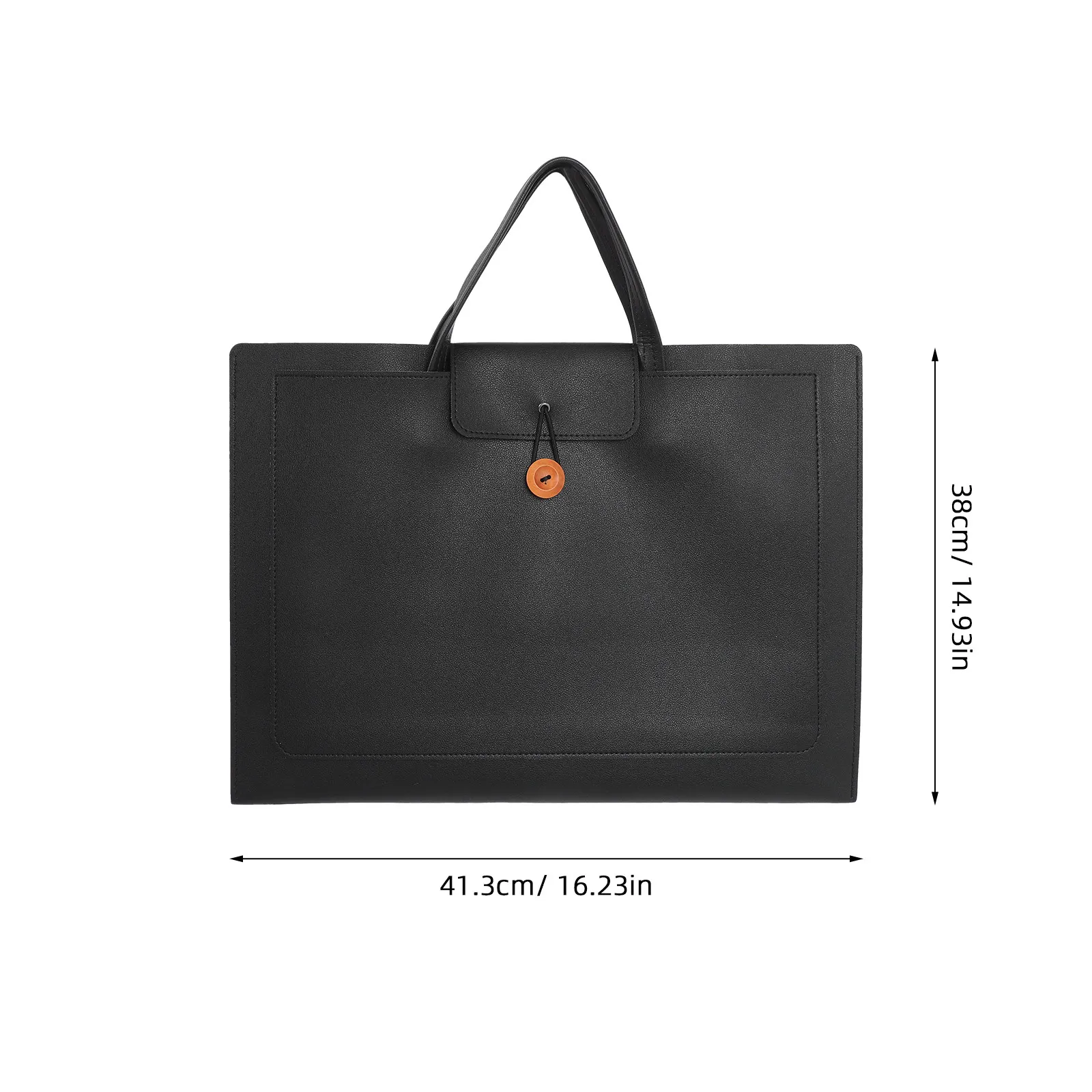 15 Inch Laptop Briefcase PU Business Tote Bag for Women Men Waterproof Document Storage Quick Access Pockets