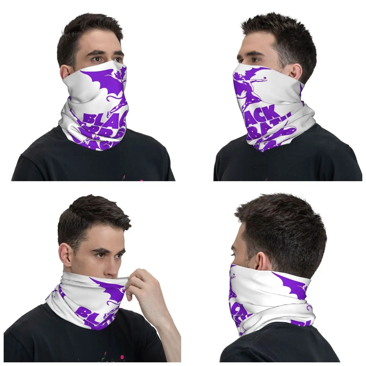 Black Metal Rock Band Sabbaths Bandana Neck Gaiter Printed Magic Scarf Multifunctional Face Mask Riding for Men Women Winter