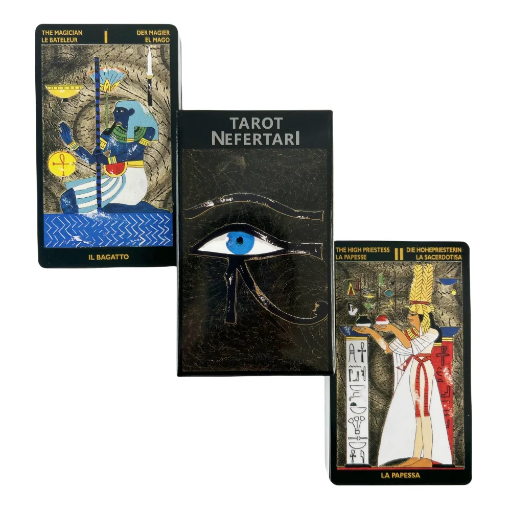 Tarot Nefertari Cards A 78 Deck Egyptian Oracle English Visions Divination Edition Borad Playing Games