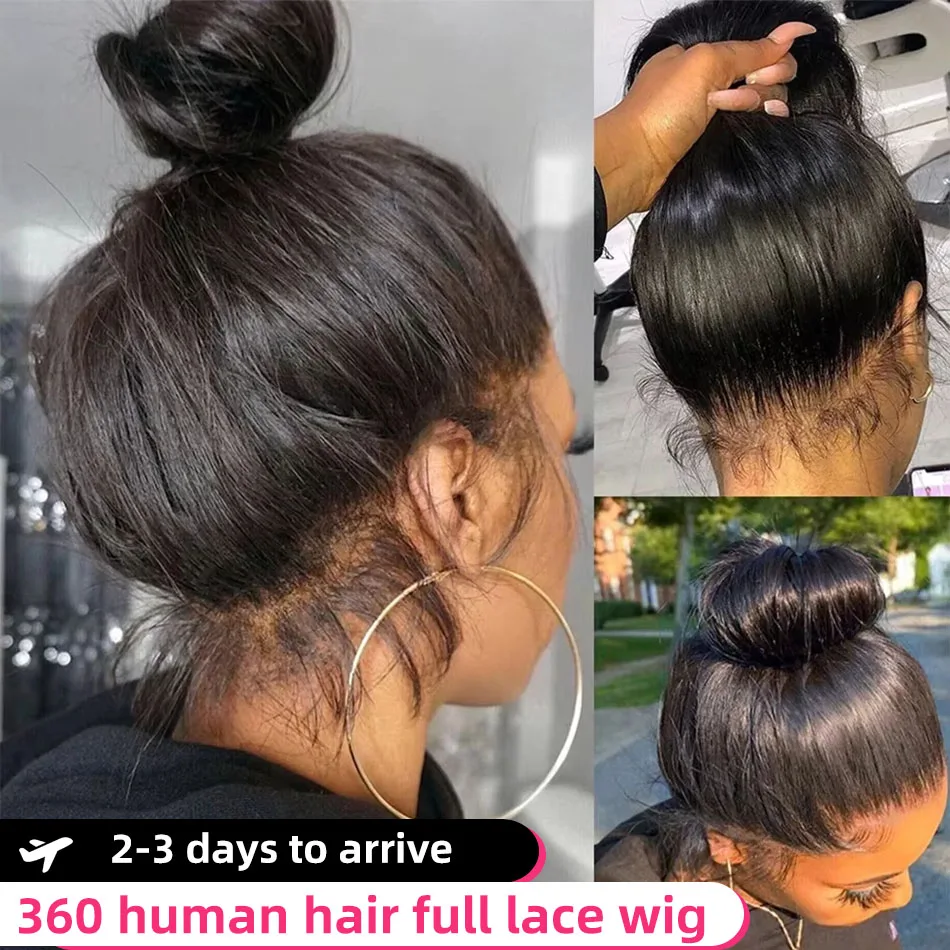 

30 Inch 360 Full Lace Wig Human Hair Straight Hd Lace Frontal Wig 13x6 13x4 Lace Front Wig Pre Plucked 100% Human Hair For Women