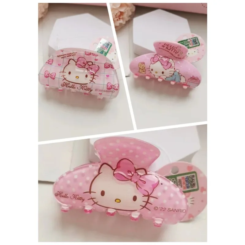 

Sanrio Hello Kitty Cartoon Barrette Anime Figures Q Figurals Cute Anime Barrettes Hair Merchandise Decoration Girl Children Gift