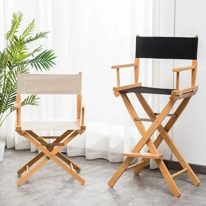

Solid Wood Director Chair Foldable Bar Counter Leisure Chair Outdoor