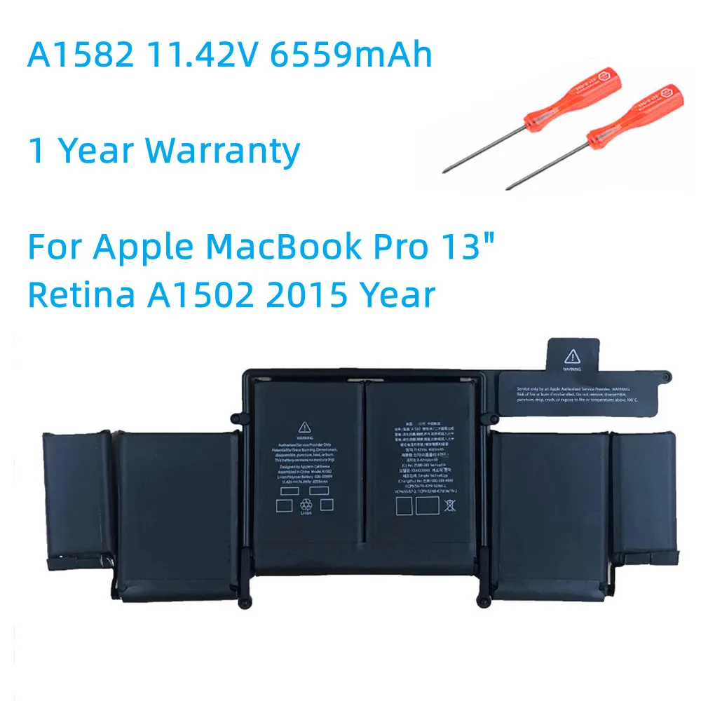 

A1582 A1493 Laptop Battery For Apple MacBook Pro 13" Retina A1502 2013 2014 2015 Year 020-00010